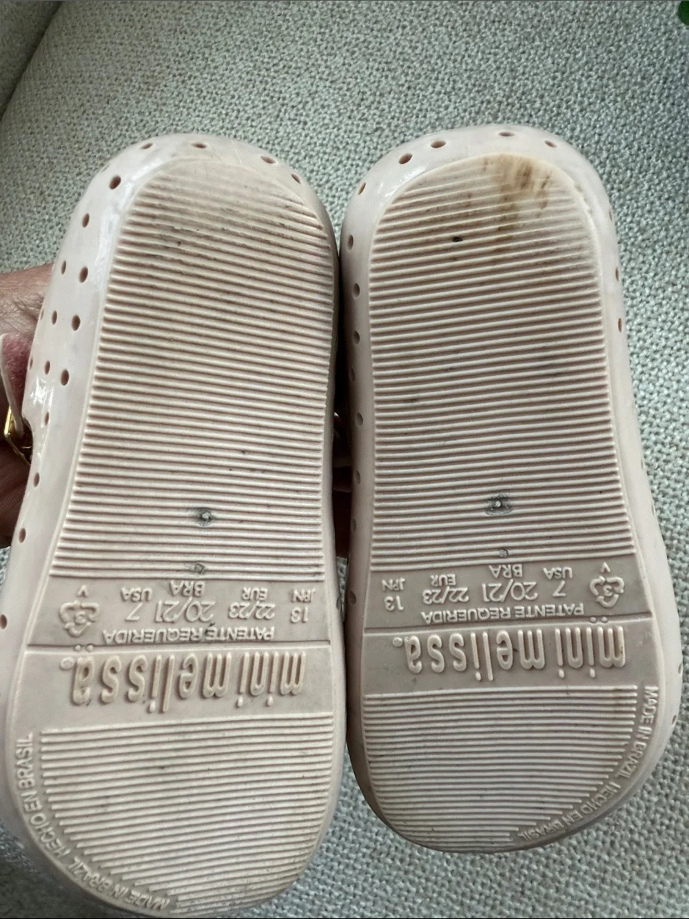 Mini Melissa Pink Pineapple Mary Janes toddler size 7